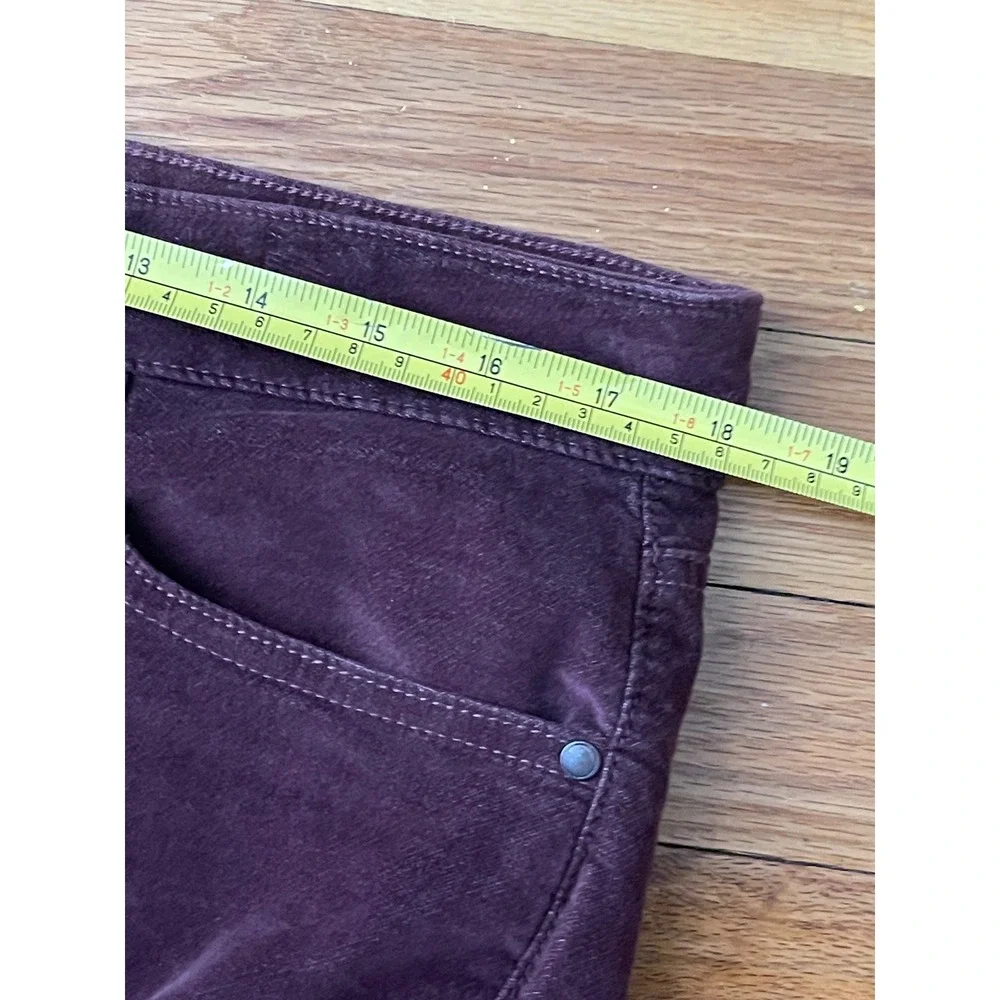 PERUVIAN CONNECTION Velveteen Pants 14 Burgundy Casual Comfort Gorpcore Outdoors